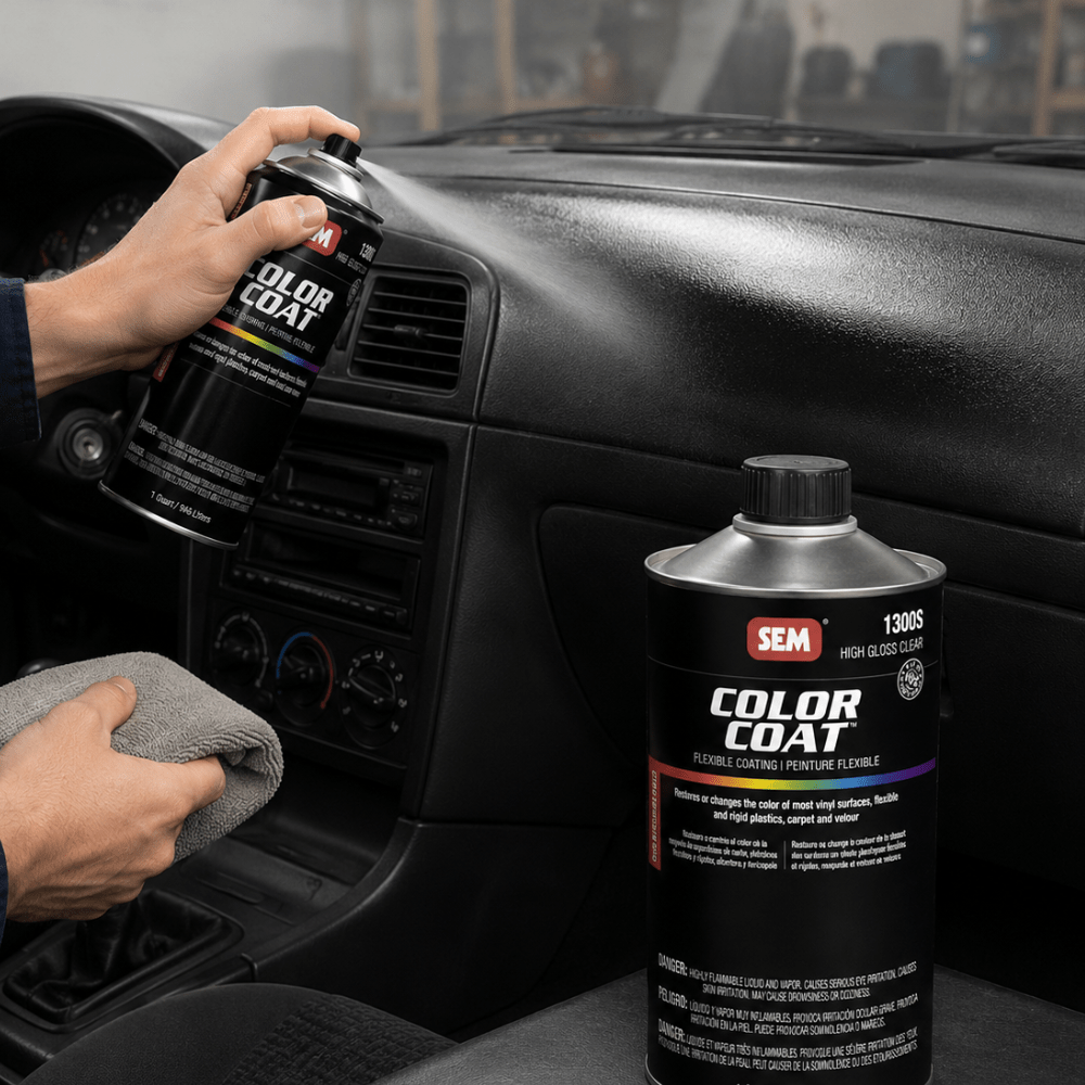 SEM 13016 Color Coat Satin Gloss Clear, 1 Quart | Auto Interior Paint
