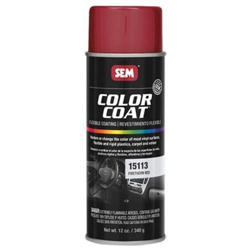 SEM 15113 Color Coat Firethorn Red, 16 oz | Aerosol | Auto Interior Paint