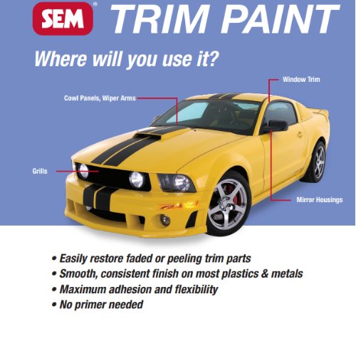 SEM® Trim Black 39143 Trim Paint, 15 oz