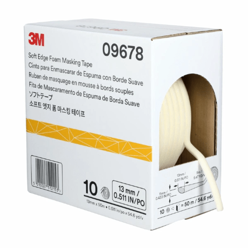 3M 09678 1/2" Soft Edge Masking Tape, 50 m Roll