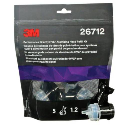 3M 26712 1.2 mm Blue Atomizing Head Refill Kit, 5 pk