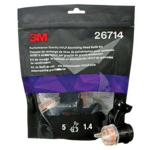 3M 26714 1.4 mm Orange Atomizing Head Refill Kit, 5 pk