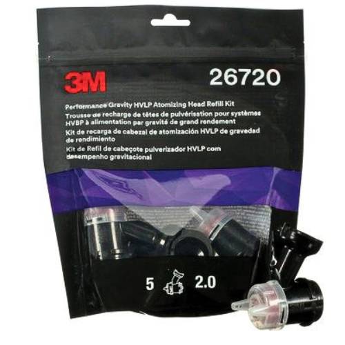 3M 26720 2.0 mm Red Atomizing Head Refill Kit, 5 pk