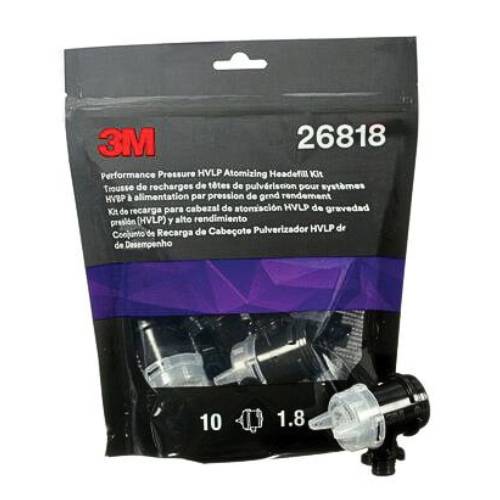 3M 26818 1.8 mm Clear Atomizing Head Refill Kit, 10 pk