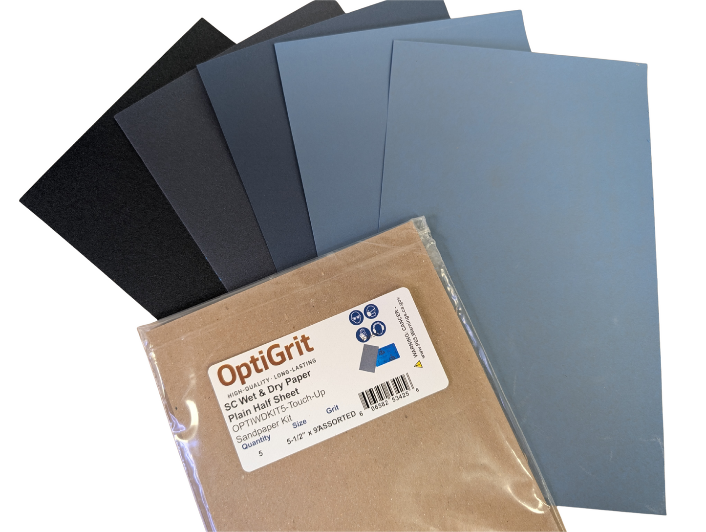 OptiGrit WetDry P2000 5-1/2" x 9" Waterproof Sanding Sheets – (25/pk)