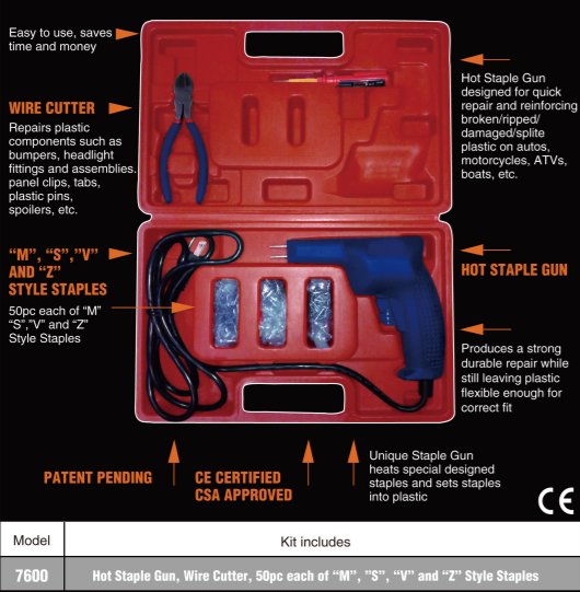 Astro Pneumatic® 7600 Hot Staple Gun Kit
