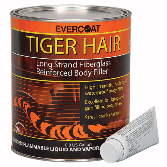 EVERCOAT TIGER HAIR 101189 Long Strand Reinforced Body Filler, 1 QT