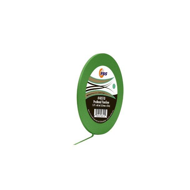 FBS Distribution 1/8"X60Y Green Fine Line Proband Tape