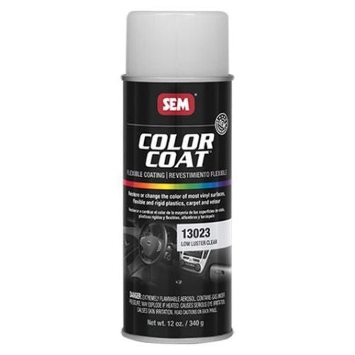 SEM 13023 Color Coat Low Luster Clear, 16 oz | Aerosol | Auto Interior Paint