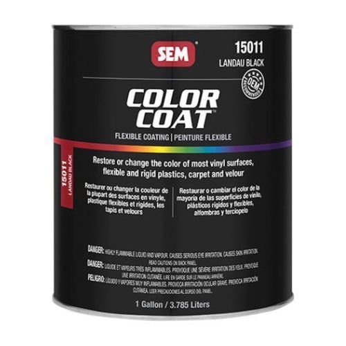 SEM 15011 Color Coat Landau Black, 1 Gallon | Auto Interior Paint