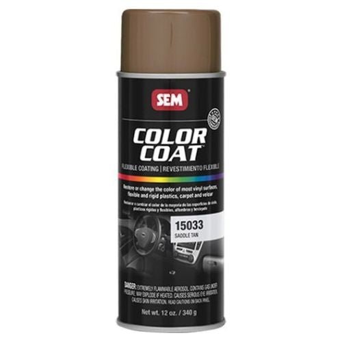 SEM 15033 Color Coat Saddle Tan, 16 oz | Aerosol | Auto Interior Paint