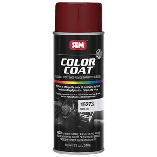 SEM 15273 Color Coat Napa Red, 16 oz | Aerosol | Auto Interior Paint