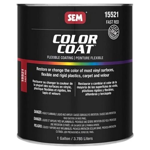 SEM 15521 Color Coat Fast Red, 1 Gallon | Auto Interior Paint