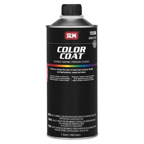 SEM 15586 Color Coat Bright Red, 1 Quart | Auto Interior Paint