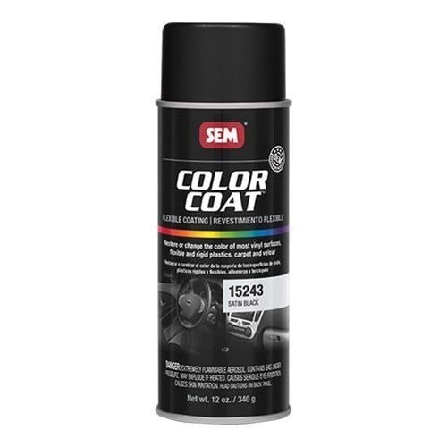 SEM® Color Coat™ 15243 Satin Black Specialty Flexible Coating, 12 oz
