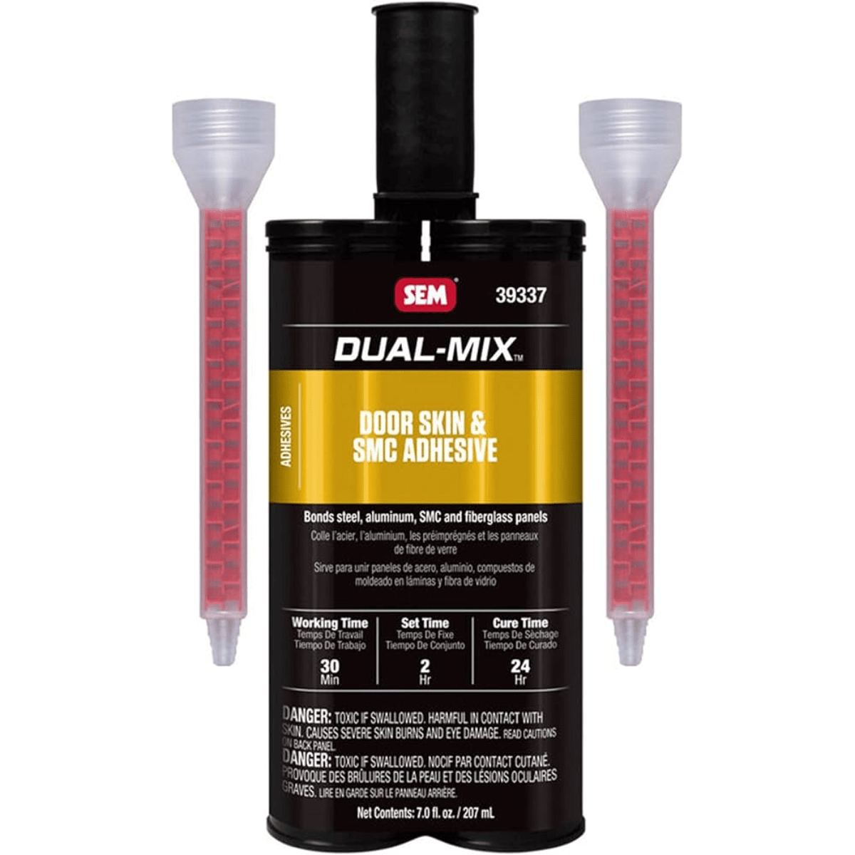 SEM Dual-Mix 39337 2-Component Black Panel Adhesive, 7 oz